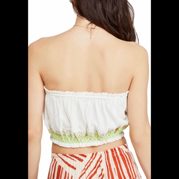 Free People Nomore Tiers Embroidered Boho Tube Top - Picture 5 of 7